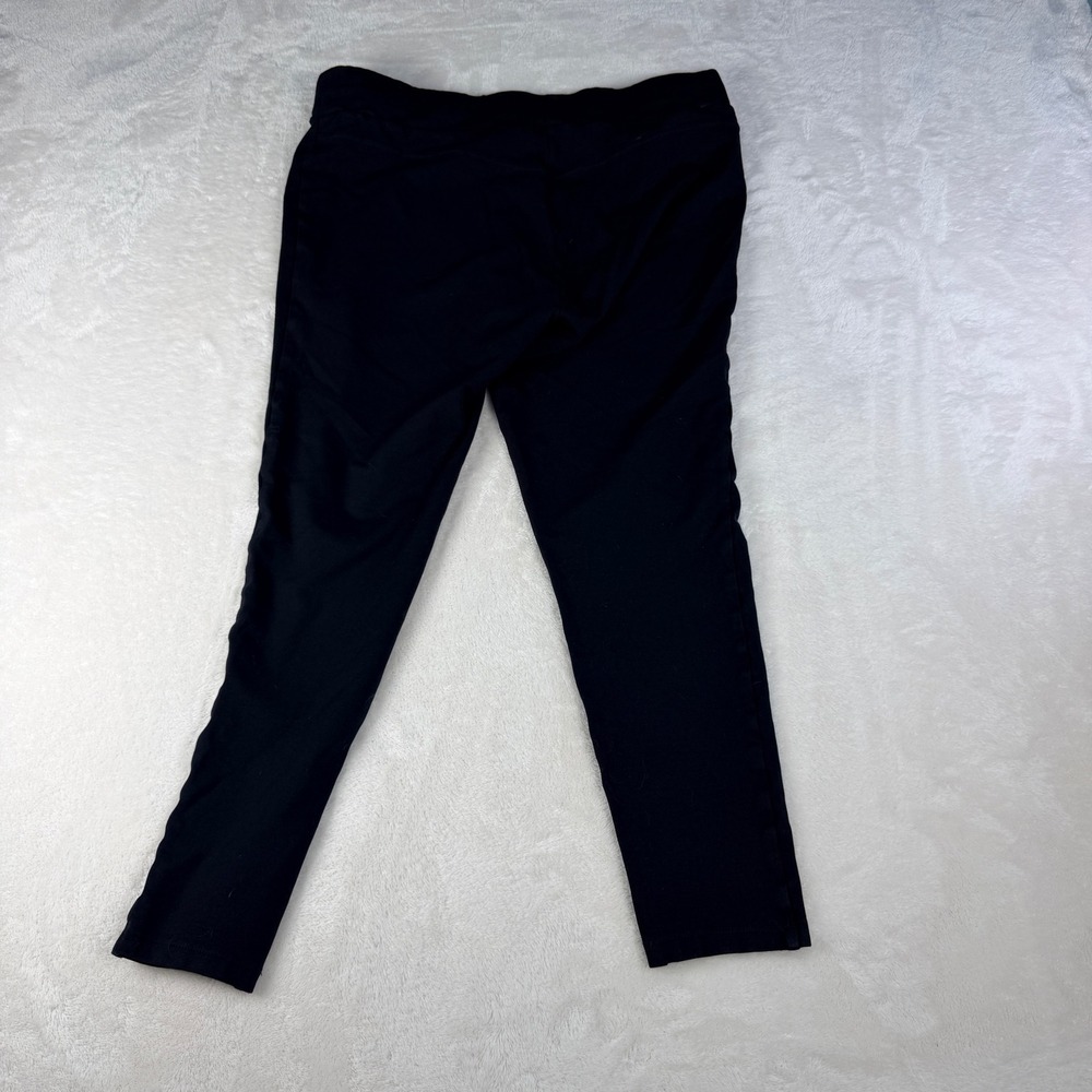 LOFT Ponte Pull On Pants Womens L Black High Rise Slim Tapered Office Siren